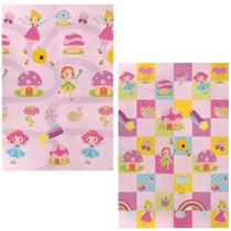 Tapete Dobrável Infantil Dupla Face Buba  - Tamanho (1 x 120 x 180 cm) - Fadinha Rosa