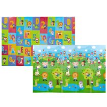 Tapete Dobrável Infantil Dupla Face Buba  - Tamanho (1 x 120 x 180 cm) - Happy Friends