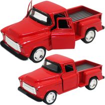 Caminhonete Miniatura Vermelho Metal Colecionável À Fricção