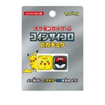Conjunto com Dois dados Moeda D6 - Pokémon Center - Pikachu e Pokébola