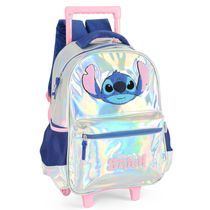 Mochila Rodinhas Holográfica STITCH DISNEY Luxcel IC41682SC