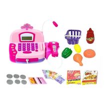 Caixa Registradora Com Som Grande Rosa Claro Bbr R2971