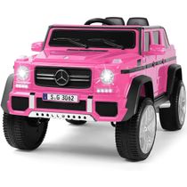 Fitnessclub Carro, Carrinho Mercedes Benz G650S Elétrico 1 Assento 12V, com Luzes de LED, MP3, Rosa
