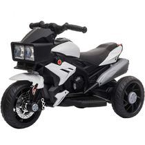 Aosom Moto Elétrica 1 Assento 12V, com Luzes de LED, MP3, Branco