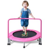 Cama Elástica Interna Dobrável com Apoio Ajustável, até 44 kg, BCAN, Rosa