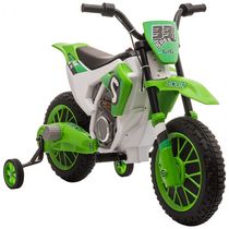 Moto Elétrica Infantil a Bateria 12V com Sons e Luzes, Idade Rec 3 a 5 Anos, Aosom, Verde