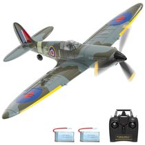 Avião de Controle Remoto com Sistema de Estabilização Xpilot e Acrobáticas, VOLANTEXRC Spitfire V2, Verde