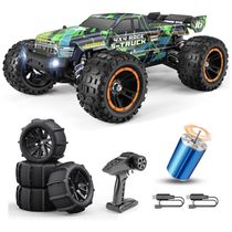 Carrinho de Controle Remoto Off Road, Escala 1:16 sem Escova com Velocidade até 64 km/h e Bateria 3S Aplicável não incluída, Haiboxing 16890SA, Verde