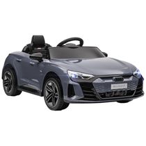 Carro Elétrico Infantil, Audi RS E-tron com Controle Remoto, Suspensão, Buzina, Música e Luz LED, 12V, Aosom, Cinza