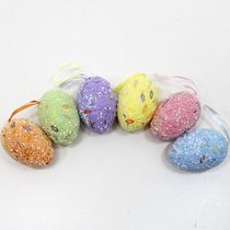 Kit 30 Ovos Pendentes De Páscoa Coloridos Enfeite Decorativo