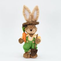 Coelho De Páscoa Decoração Enfeite Coelhinho Florido 33cm