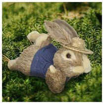 Coelho Macho De Páscoa Deitada Decoração Enfeite Coelhinho 24cm