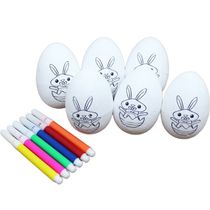 Kit 24 Ovos De Páscoa Infantil Para Colorir Coelhos Canetas