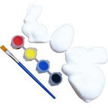 Kit 18 Coelhos Com Ovos Páscoa Em Isopor Para Pintar Tintas