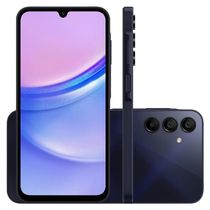 Celular Samsung Galaxy A15 4G 128GB SM-A155M/DS - SM-A155MZKRZTO  Azul Escuro  Quadriband