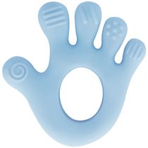 Mordedor Maozinha Alivio Gengiva Bebe Com Texturas Buba Azul