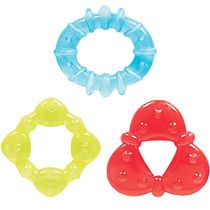 Kit Trio Mordedores Geométrico Agua Textura Suave Bebe Macio