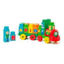 Trenzinho Educativo Baby Land Blocos Para Montar 28 Peças