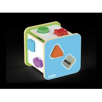 CUBO DIDÁTICO FORMAS GEOMÉTRICAS MADEIRA 1 ANO+