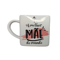 Caneca Cubo Quadrada Frase Melhor Mae Mundo Mulher 99843