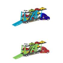 Caminhão Cegonha - Frota Forte - com 10 Carrinhos - Modelos Sortidos - New Toys