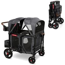 Carrinho de Passeio Vagão para 4 Crianças Modelo Voya XT, Marca Radio Flyer, Cinza