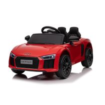 Carro Elétrico Infantil De Passeio 2 Lugares Audi R8 Spyder Com Bateria Recarregável 12V E Controle Remoto Zippy Toys Vermelho