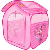 Barraca Infantil Cabana Tenda Para Crianças Menina Minnie Mouse Cabaninha Portátil Dobrável Rosa Zippy Toys