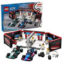 City Garagem F1® e carros Mercedes-AMG e Alpine Lego 60444