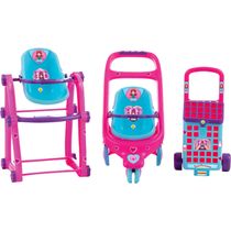 Kit Infantil Biemme Sonho Encantado - 3 em 1 - Rosa/Lilás