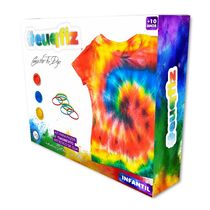 Conjunto De Artes - Kit De Pintura Tie - Die Com Camiseta Infantil - EuQFiz - Tam GG - I9 Brinquedos