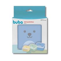 KIT 3 POTINHOS GUMY AZUL - BUBA