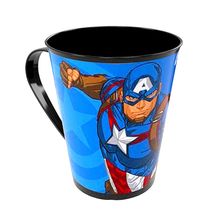 Caneca com Alça Capitão América Infantil 360ml Plasútil para Suco e Refri