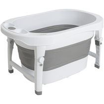 Banheira Dobrável Kiddo Ofurô Oyster Cinza e Branco