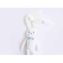 Coelho Branco com Laço Azul - Zip