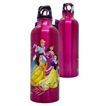 Garrafa Princesas Disney Squeeze Em Alumínio Com Mosquetão 500mL Original - Zona Criativa