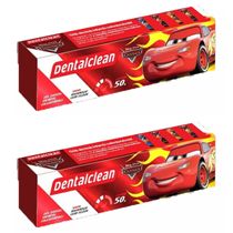 2x GEL DENTAL INFANTIL CARROS - MORANGO - 50G - DENTALCLEAN