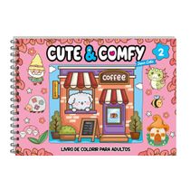 Cute & Comfy Super Extra - Livro de Colorir Adulto - Capa Dura Holográfica