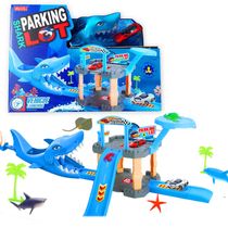 Pista Para Carrinhos Hot Wheels Tubarão 2 andares
