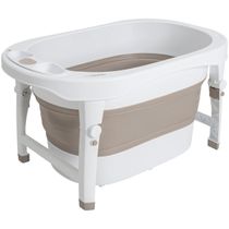 Banheira para Bebe Ofuro Dobravel Kiddo Oyster 40L Cappuccino