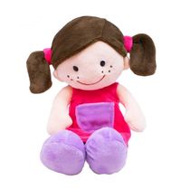 Boneca Sorridente Roupa Pink 29 cm
