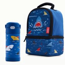 BOLSA E GARRAFA TÉRMICA INFANTIL TUBARÃO - THERMOS
