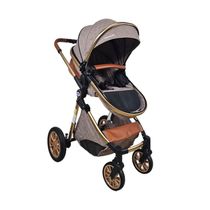CARRINHO DE BEBE EUROPEU LUXO 3 EM 1 ARES PLUS MARROM GRENA - PASSEAR BABY
