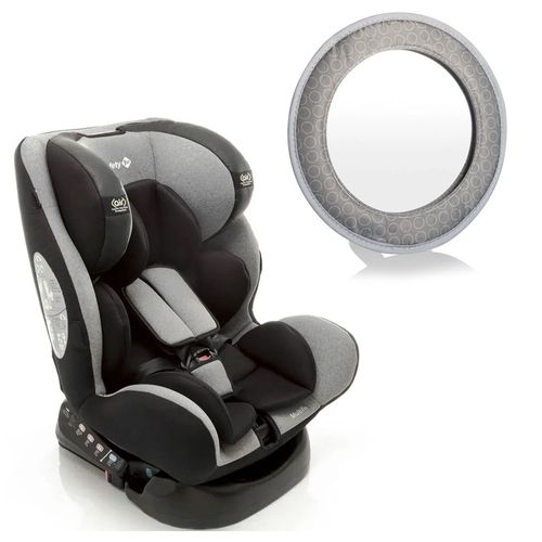 Kit com Cadeira para Auto - De 0 a 36 Kg - Com Isofix - Multifix - Grey - Safety 1St e Espelho Retrovisor - Multikids Baby