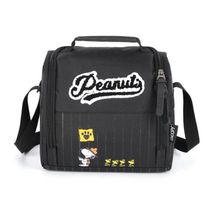 Lancheira Termica Transversal Snoopy Patch Bordado Preto