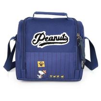 Lancheira Termica Transversal Snoopy Patch Bordado Azul
