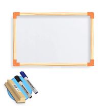 KIT LOUSA QUADRO BRANCO 40 X 60 ESCOLAR +APAGADOR +2 CANETAS