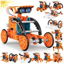 Robô Educacional STEM 13-EM-1 Movido A Energia Solar Para Crianças De 8 A 12 Anos, Kit Científico DIY Para Experimentos Robóticos.