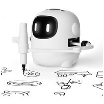 Robô Desenho Interativa para Crianças:Com 150 Cartões,Robô Educacional de Desenho com Interatividade por Voz,Brinquedo de Pintura Montessori,RIVGOT