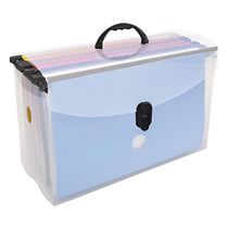 Maleta Arquivo Delloplast Cristal C/10 Pastas Suspensas